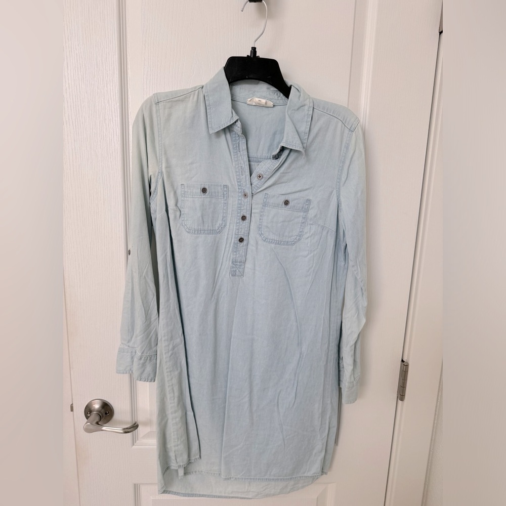 Style Co. Jean Long Sleeve Dress Petite Small